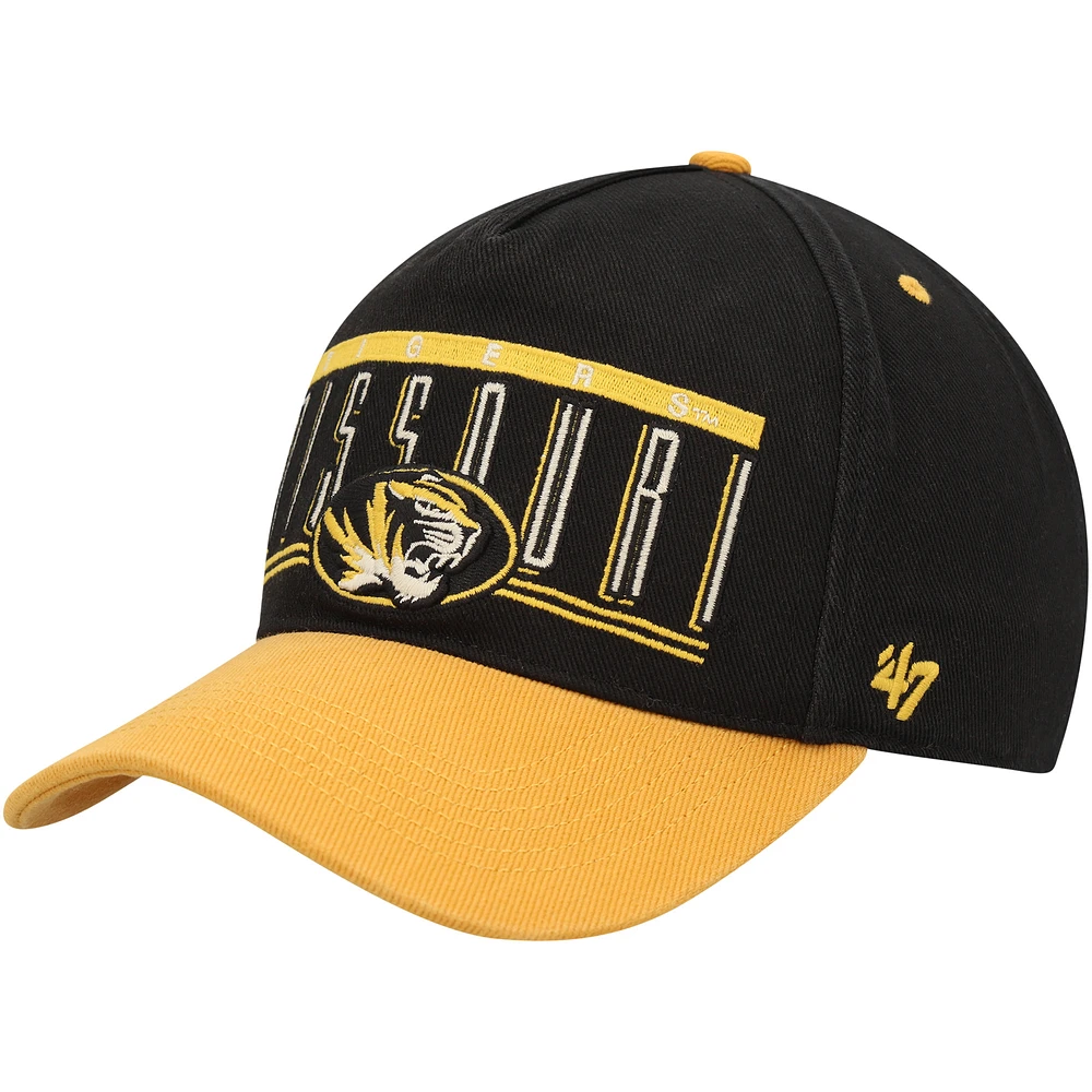 Men's '47 Black Missouri Tigers Double Header Hitch Adjustable Hat