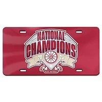 WinCraft  Oklahoma Sooners 2023 NCAA Softball Women's College World Series Champions Laser Cut Acrylic License Plate