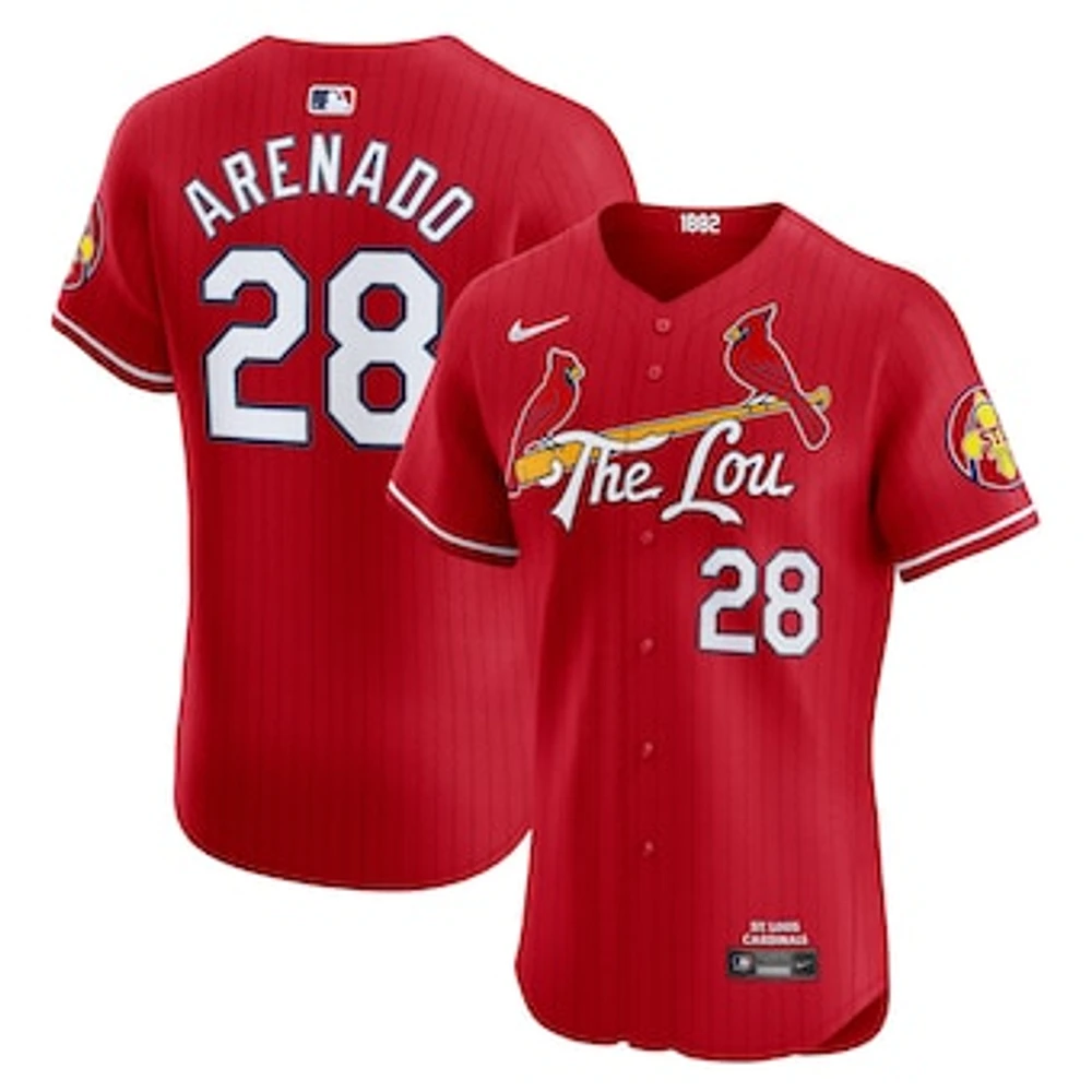 Men's Nike Nolan Arenado Red St. Louis Cardinals 2024 City Connect Elite Player Jersey