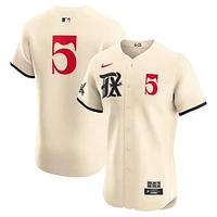 Men's Nike Corey Seager Cream Texas Rangers City Connect Elite Player Jersey