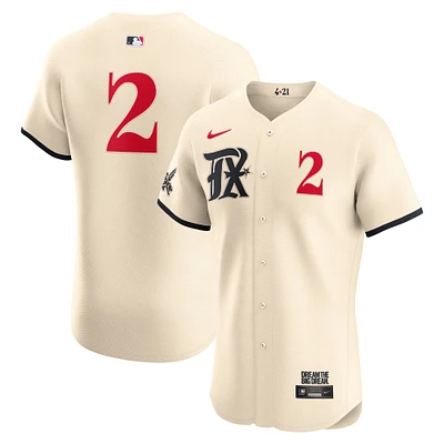 Men's Nike Marcus Semien Cream Texas Rangers City Connect Elite Player Jersey