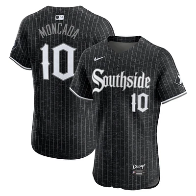 Men's Nike Yoan Moncada Black Chicago White Sox City Connect Elite Player Jersey