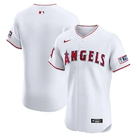 Men's Nike White Los Angeles Angels Home Elite Patch Jersey