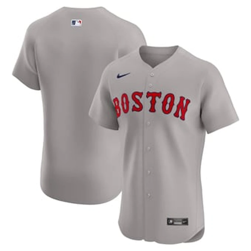 Men's Nike Gray Boston Red Sox Road Elite Jersey