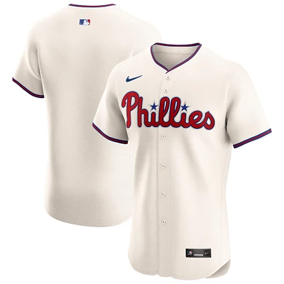 Men's Nike Cream Philadelphia Phillies Alternate Elite Jersey