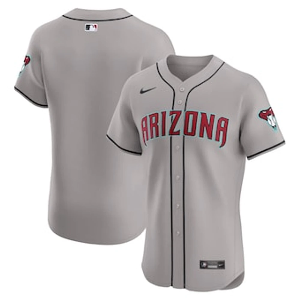 Men's Nike  Gray Arizona Diamondbacks Vapor Premier Elite Patch Jersey