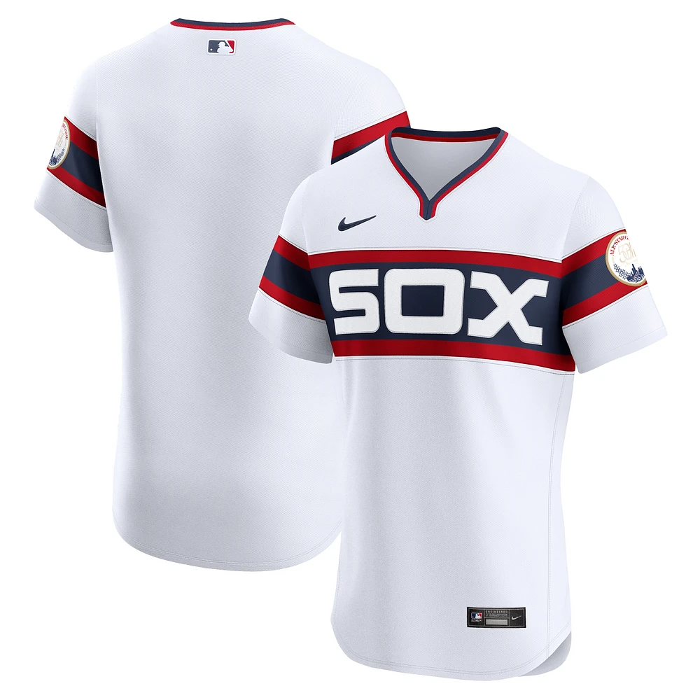 Men's Nike White Chicago Sox Alternate Vapor Premier Elite Patch Jersey