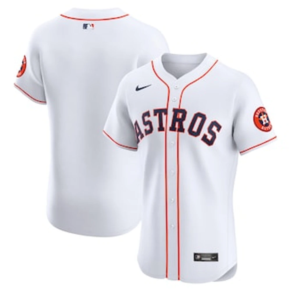 Men's Nike  White Houston Astros Home Vapor Premier Elite Patch Jersey