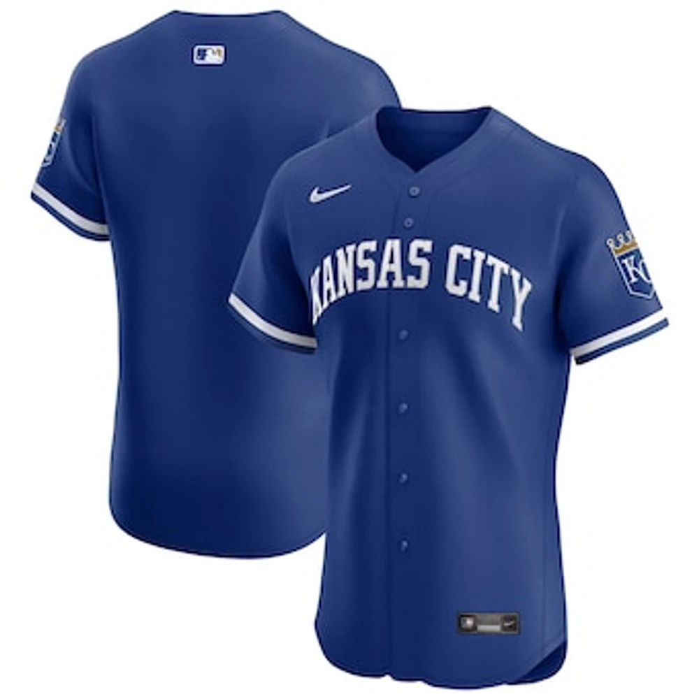 Men's Nike Royal Kansas City Royals Alternate Vapor Premier Elite Patch Jersey