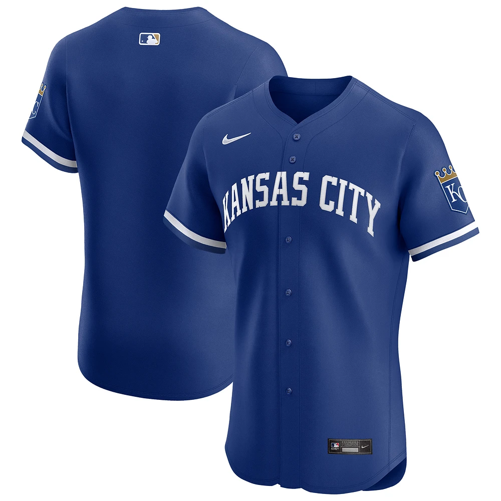 Men's Nike Royal Kansas City Royals Alternate Vapor Premier Elite Patch Jersey