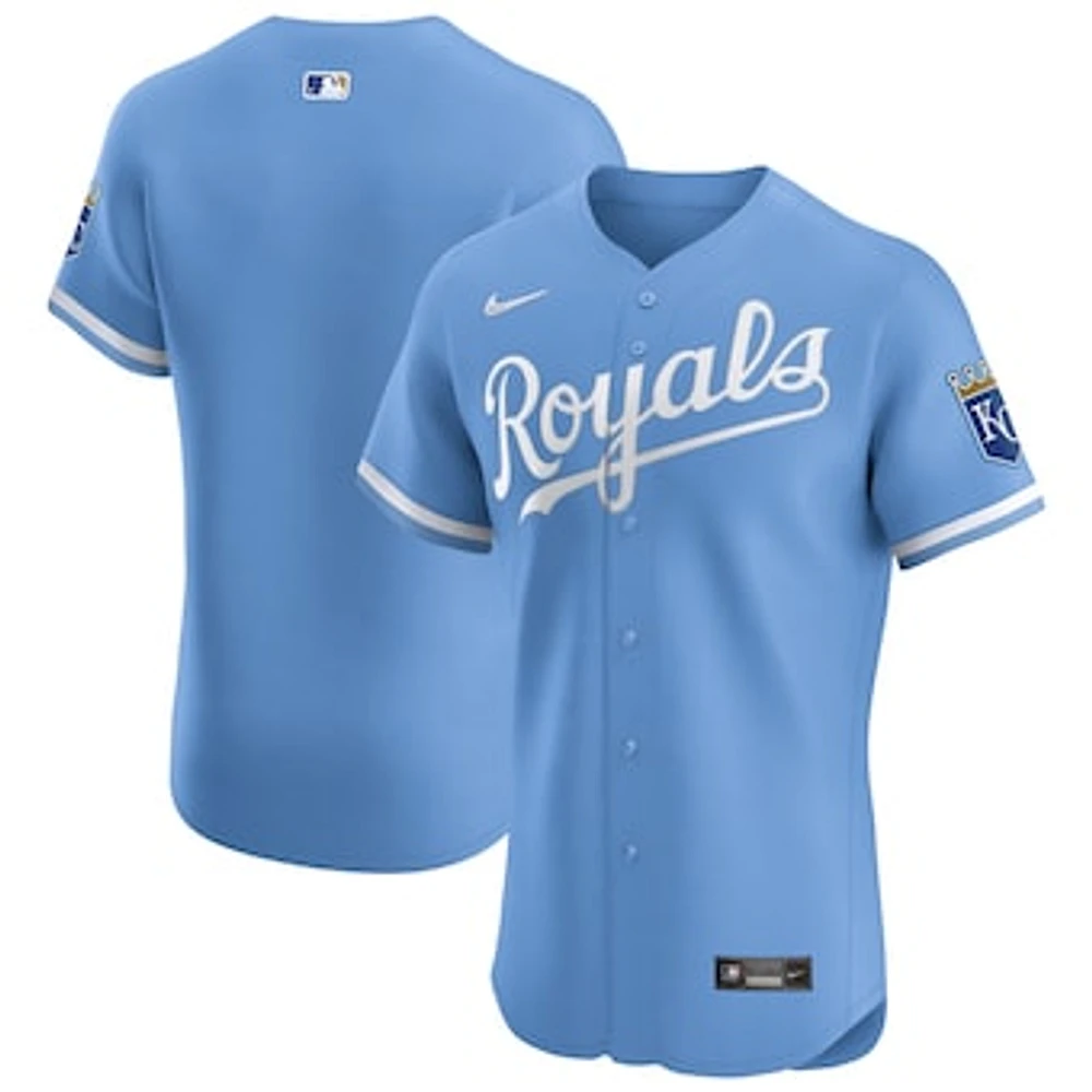 Men's Nike Light Blue Kansas City Royals Alternate Vapor Premier Elite Patch Jersey