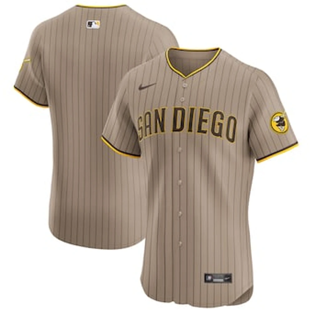 Men's Nike Sand San Diego Padres Alternate Vapor Premier Elite Patch Jersey