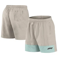 Men's Khaki Formula 1 Liquify Badge Woven Shorts