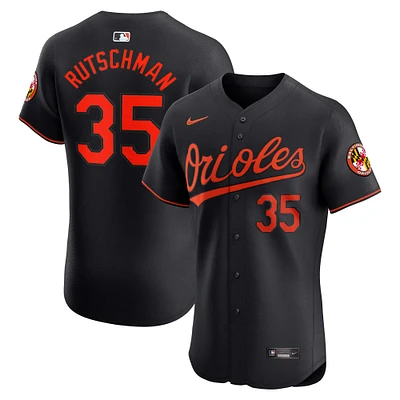 Men's Nike Adley Rutschman Black Baltimore Orioles Alternate Elite Player Jersey