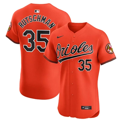 Men's Nike Adley Rutschman Orange Baltimore Orioles Alternate Elite Player Jersey