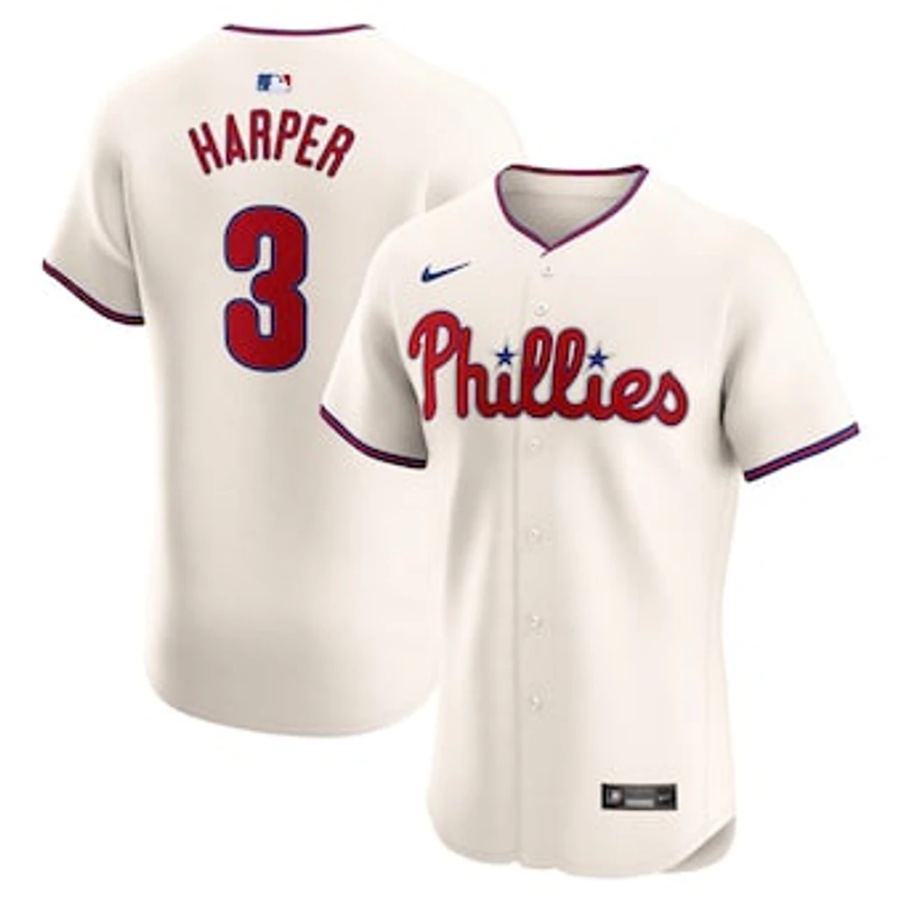 Men's Nike Bryce Harper Cream Philadelphia Phillies Alternate Elite Player Jersey