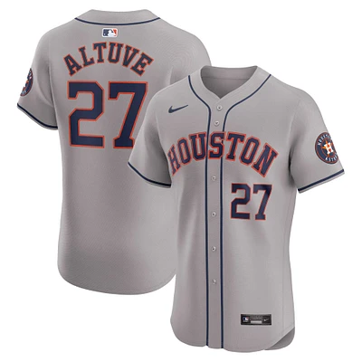 Men's Nike Jose Altuve Gray Houston Astros Road Elite Player Jersey