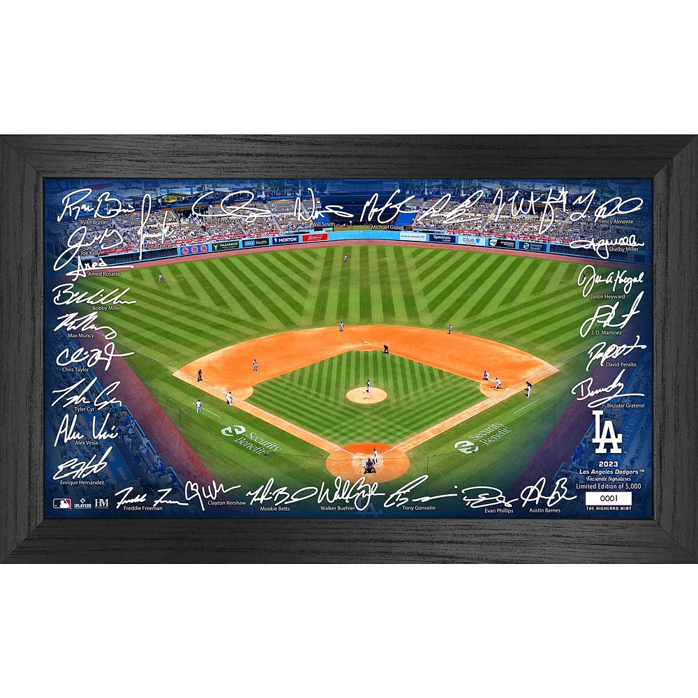 Highland Mint Los Angeles Dodgers 12" x 20" Facsimile Signature Field Panoramic Framed Photo