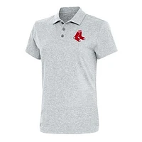 Women's Antigua  Heather Gray Boston Red Sox Motivated Polo