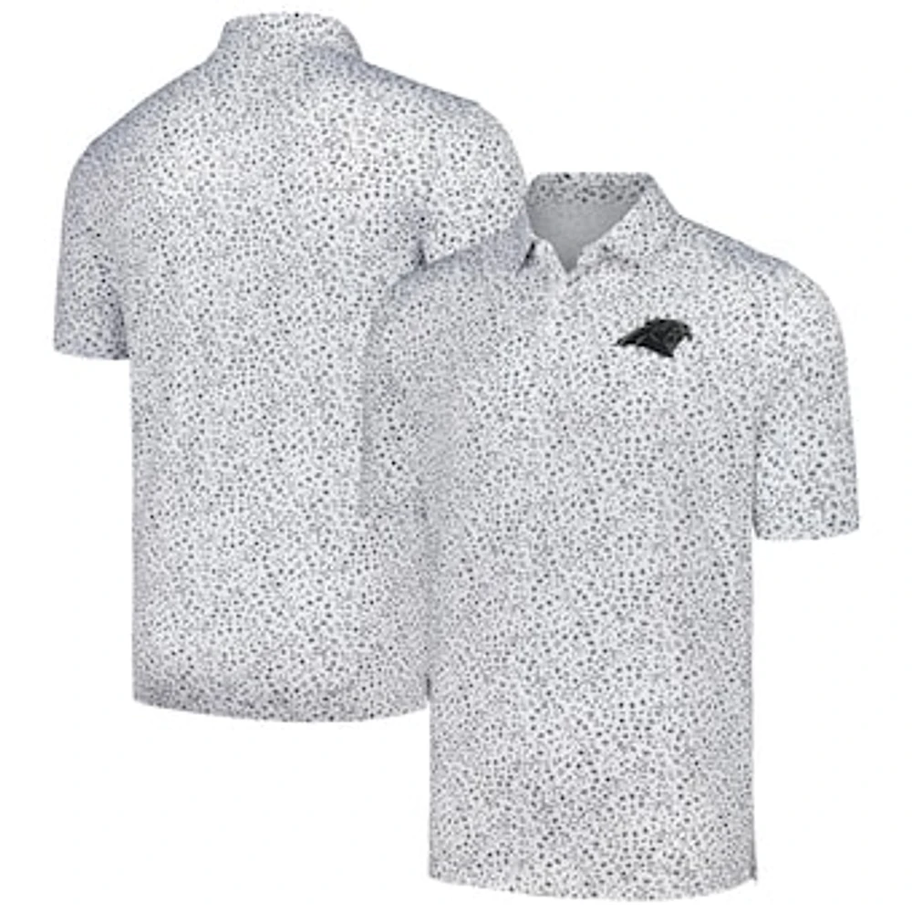 Men's Antigua White Carolina Panthers Motion Polo