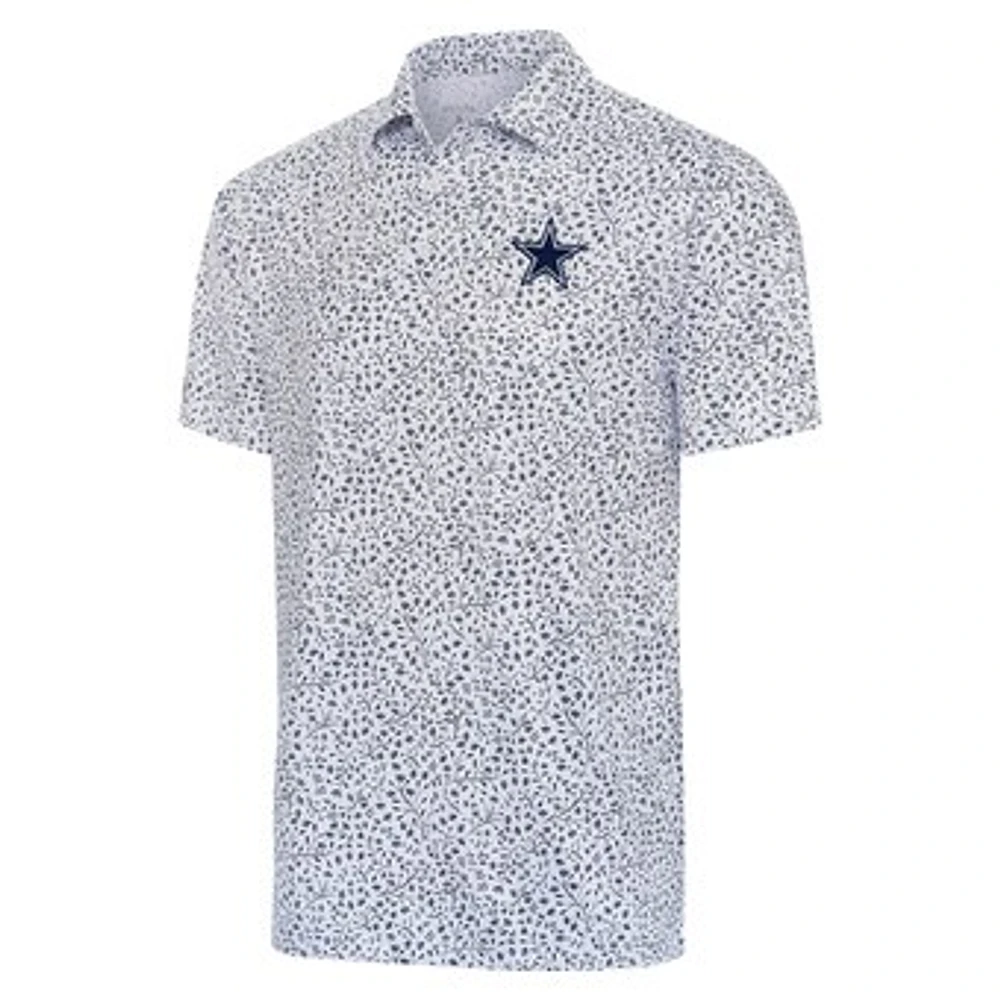 Men's Antigua White Dallas Cowboys Motion Polo