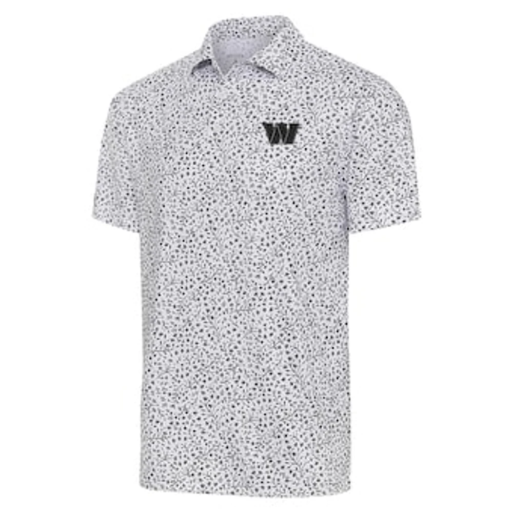 Men's Antigua White Washington Commanders Motion Polo