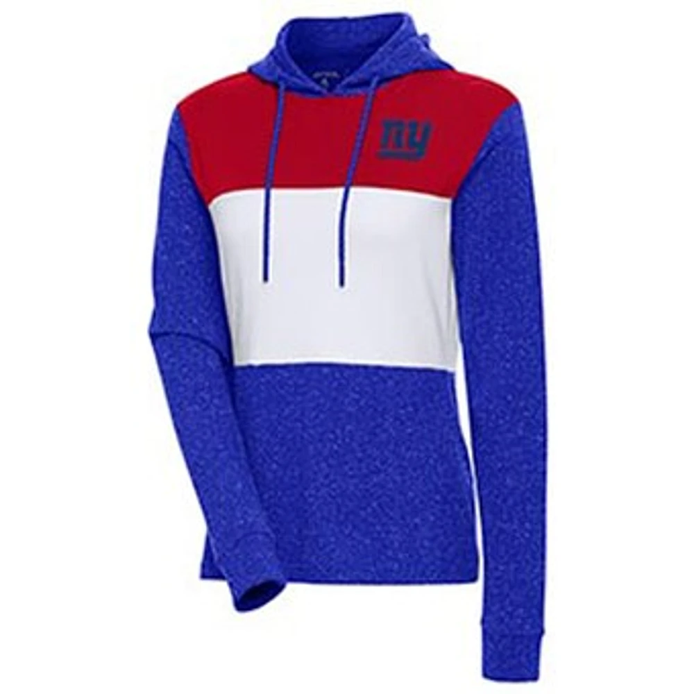 Women's Antigua Royal New York Giants Wicket Pullover Hoodie