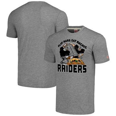 Unisex Homage Gray Las Vegas Raiders NFL x Guy Fieri’s Flavortown Tri-Blend T-Shirt