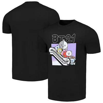 Unisex  Black LINE FRIENDS Weekend T-Shirt
