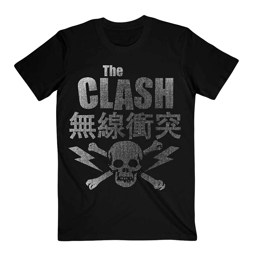 Unisex Black The Clash Skull & Crossbones T-Shirt