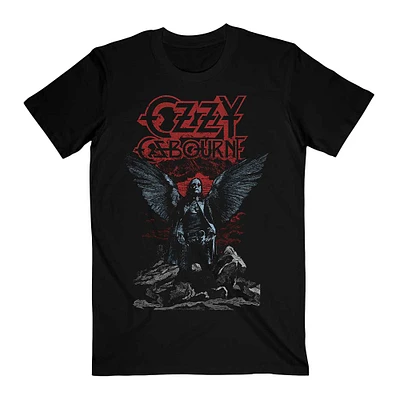 Unisex Ozzy Osbourne Black Black Sabbath Angel Wings T-Shirt