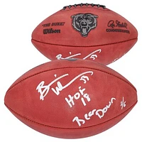 Limited Edition of 6: Brian Urlacher Chicago Bears Autographed Wilson Duke Football with Multiple Inscriptions