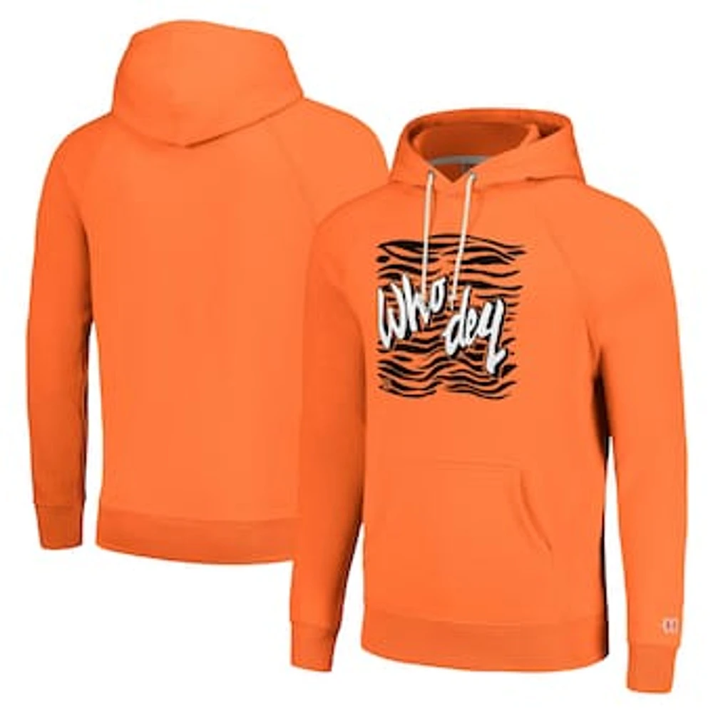 Unisex Homage Orange Cincinnati Bengals Hyperlocal Raglan Pullover Hoodie