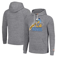 Unisex Homage  Gray Los Angeles Chargers Hyperlocal Raglan Pullover Hoodie