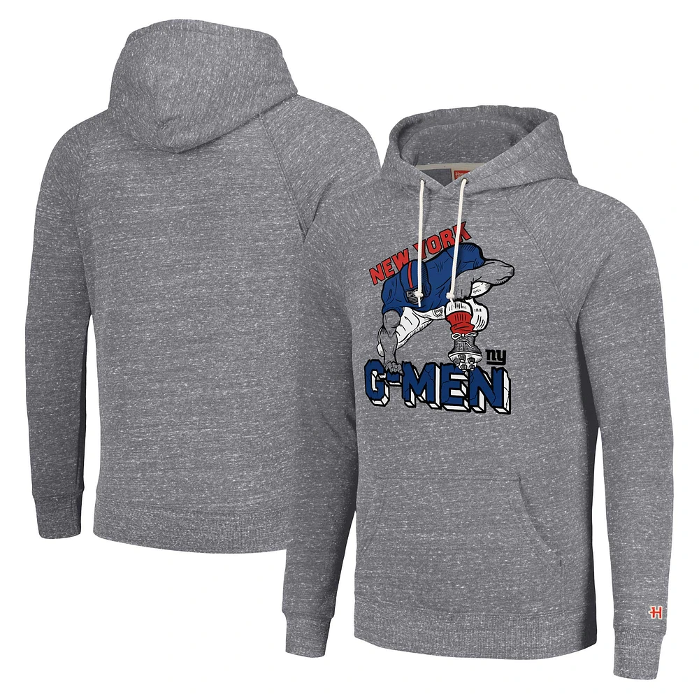 Unisex Homage  Gray New York Giants Hyperlocal Raglan Pullover Hoodie