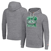 Unisex Homage Gray New York Jets Hyperlocal Raglan Pullover Hoodie