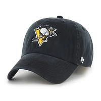 Men's '47 Black Pittsburgh Penguins Classic Franchise Fitted Hat