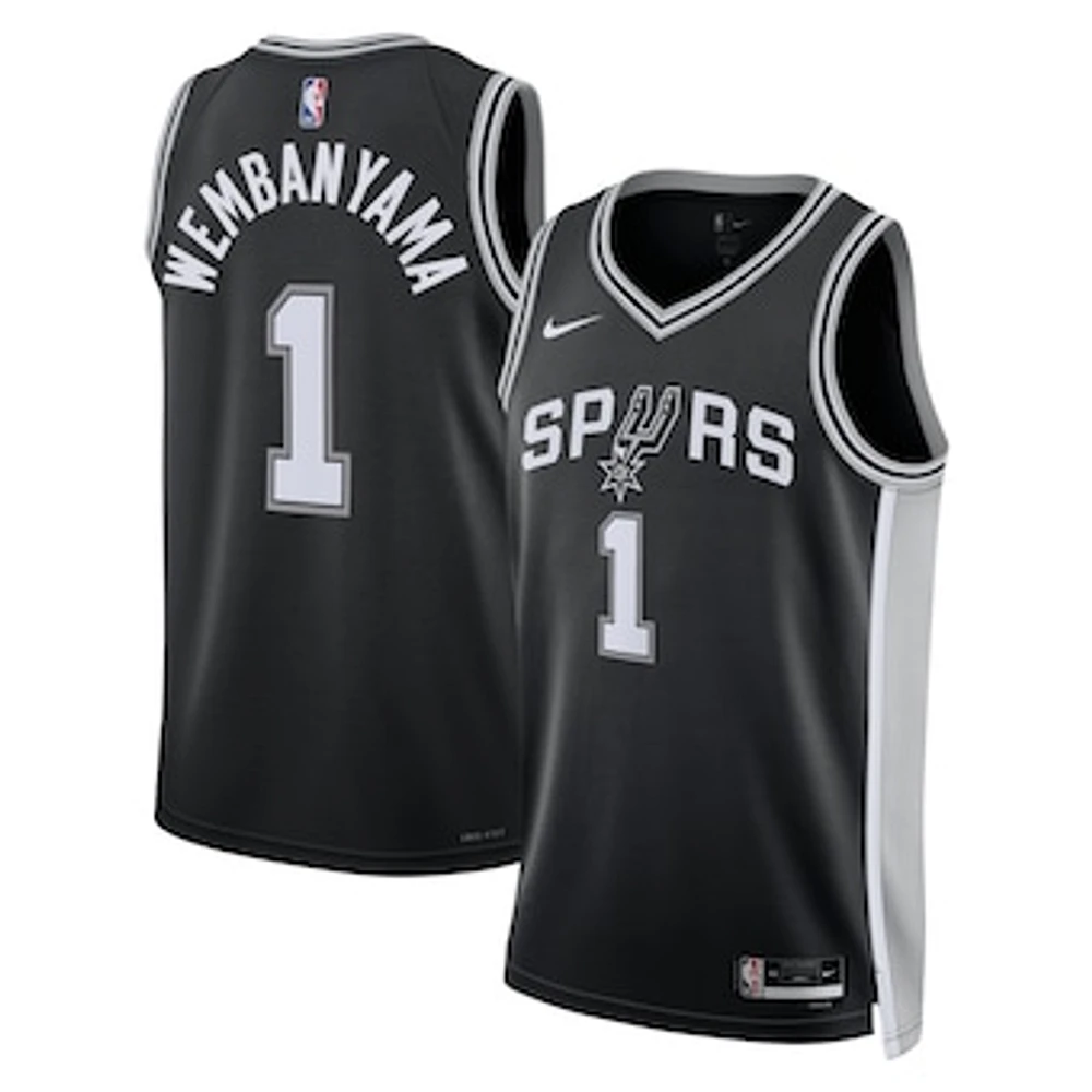 Unisex Nike Victor Wembanyama Black San Antonio Spurs 2023 NBA Draft First Round Pick Swingman Jersey