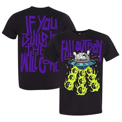 Unisex  Black Fall Out Boy UFO So Much For Stardust Tour T-Shirt