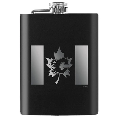 Calgary Flames 2023 Canada Day 8oz. Laser Etched Flask