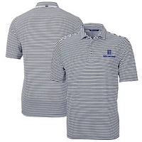 Men's Cutter & Buck  Navy PGA TOUR Volunteers Big Tall Virtue Eco Pique Stripe Recycled Polo