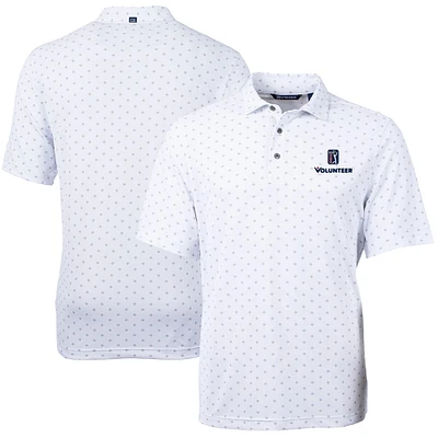 Men's Cutter & Buck PGA TOUR Volunteers Big Tall Virtue Eco Pique Tile Print Recycled Polo