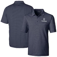 Men's Cutter & Buck  Navy PGA TOUR Volunteers Big Tall Forge Pencil Stripe Stretch Polo