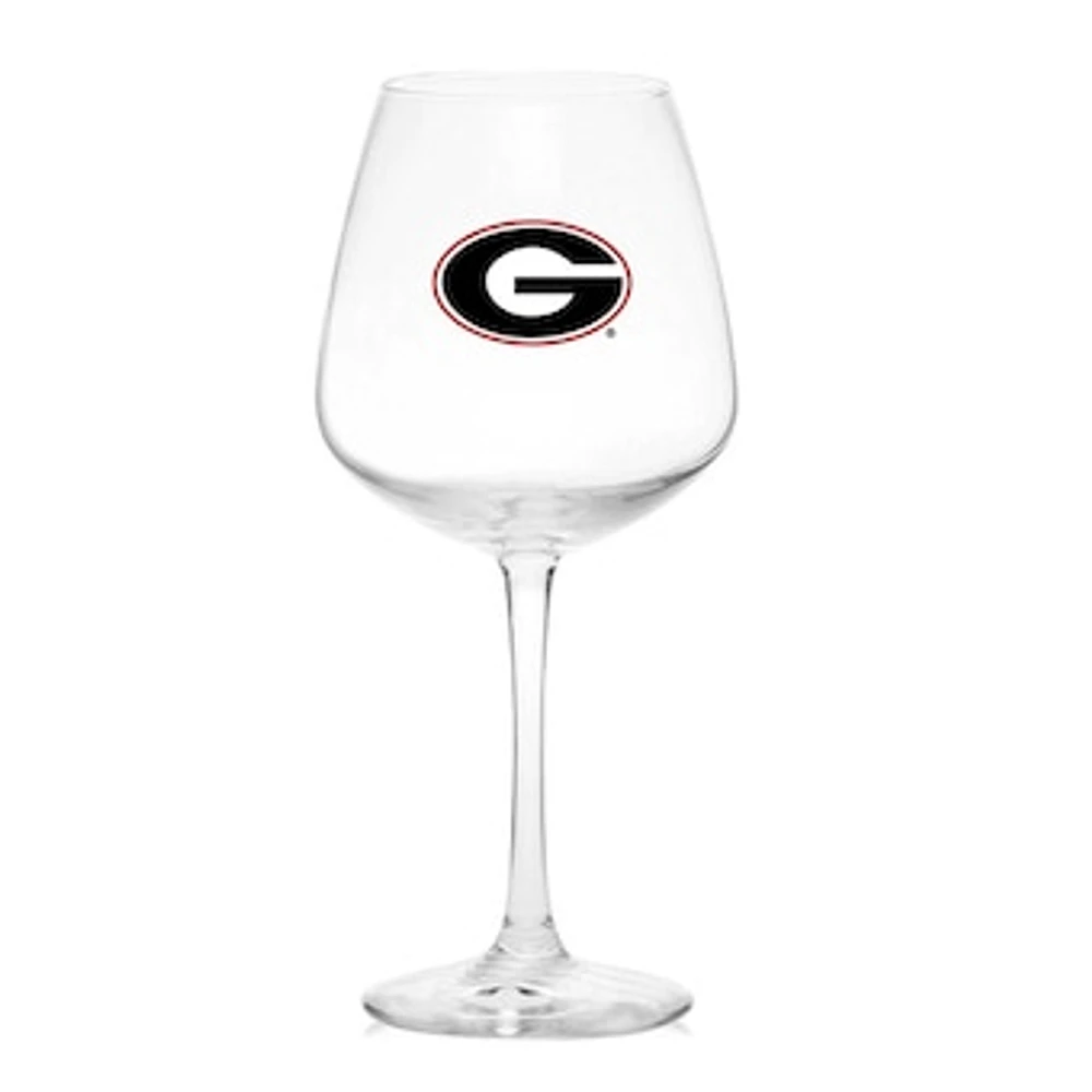 Georgia Bulldogs 18oz. Stemmed Wine Glass