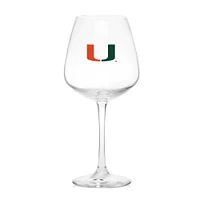 Miami Hurricanes 18oz. Stemmed Wine Glass