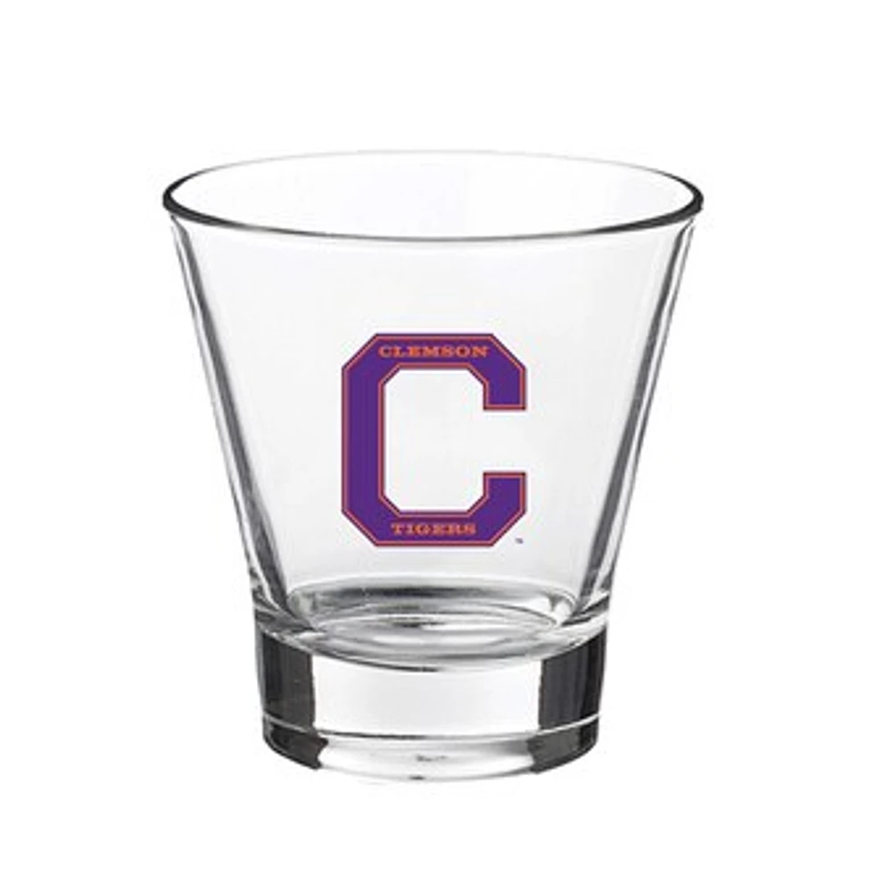 Clemson Tigers 12oz. Slant Vault Rock Glass