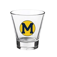 Michigan Wolverines 12oz. Slant Vault Rock Glass