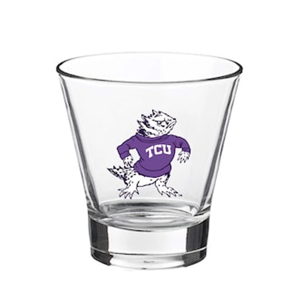 TCU Horned Frogs 12oz. Slant Vault Rock Glass