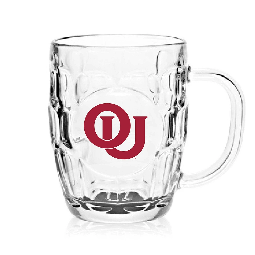 Oklahoma Sooners 20oz. Dimpled Glass Mug