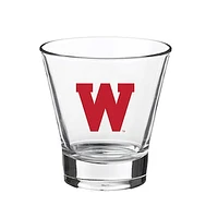 Wisconsin Badgers 12oz. Slant Vault Rock Glass